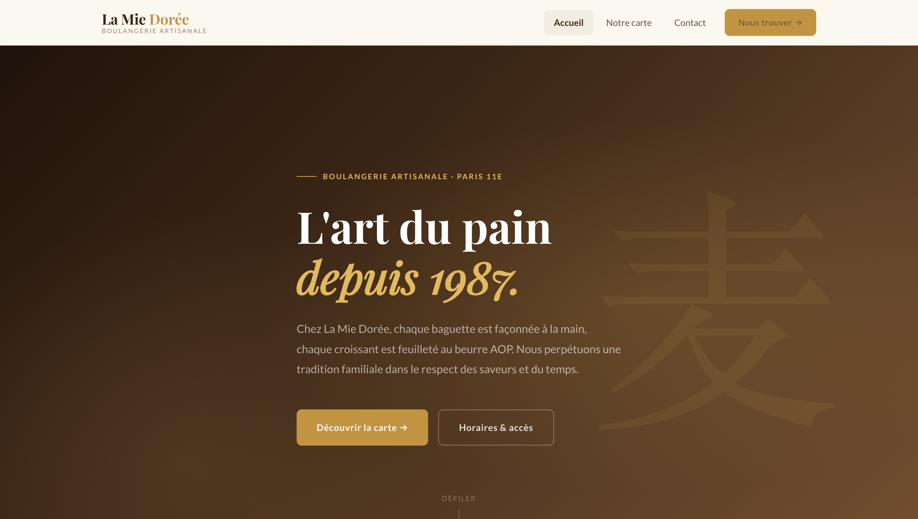 La Mie Dorée — boulangerie artisanale parisienne